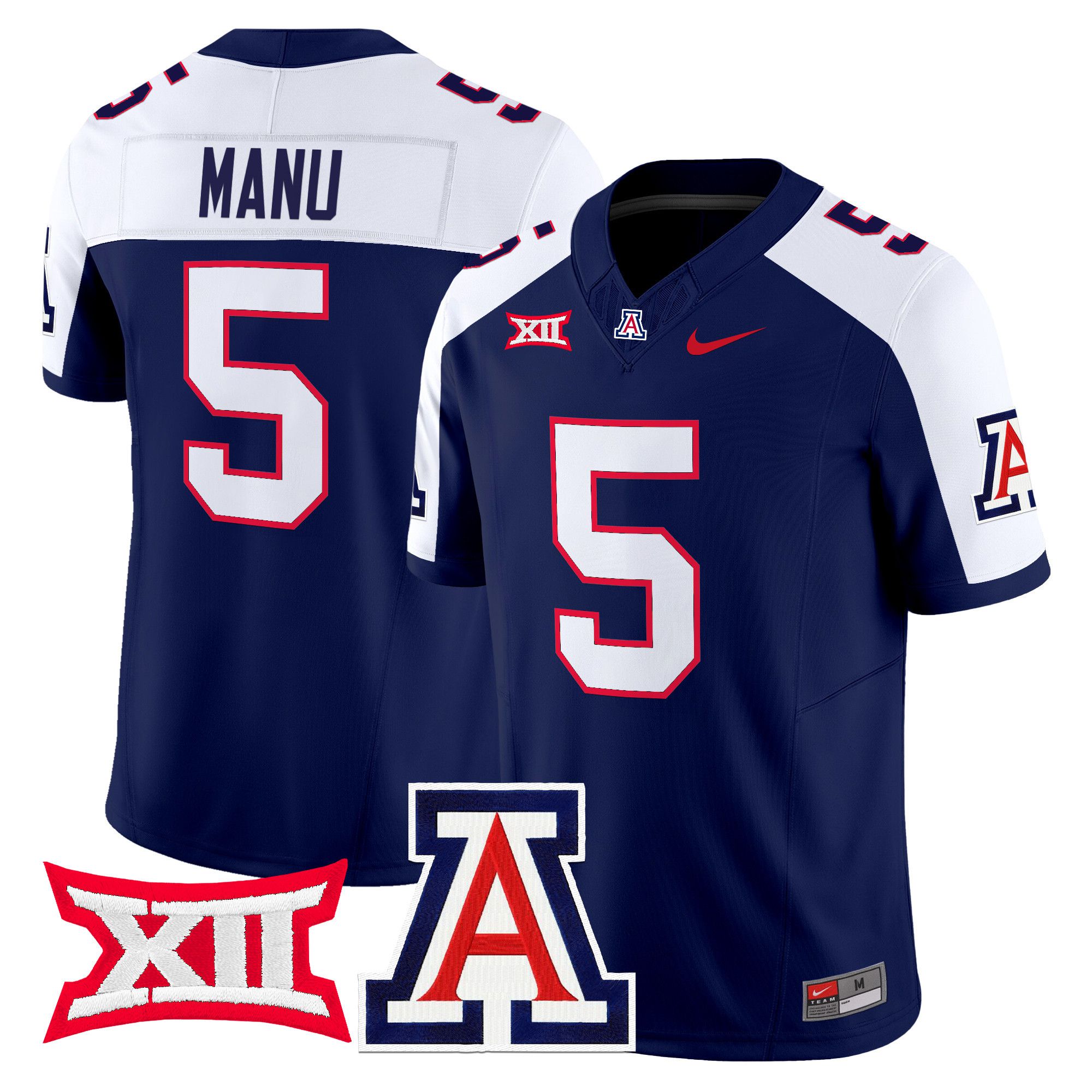 Men Arizona Wildcats #5 Manu Blue Nike 2024 Vapor Limited NCAA Jersey->more ncaa teams->NCAA Jersey